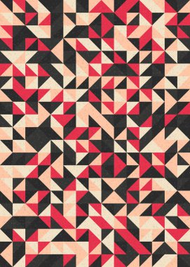 Soyut Geometrik Desen, üretken hesaplama sanatı çizimi