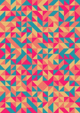 Soyut Geometrik Desen, üretken hesaplama sanatı çizimi