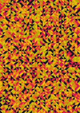 Soyut Geometrik Desen, üretken hesaplama sanatı çizimi