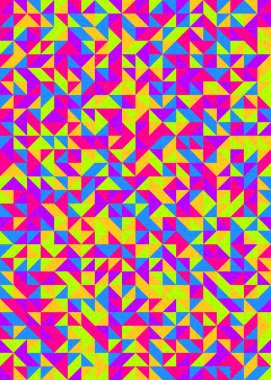 Soyut Geometrik Desen üretken hesaplama sanatı çizimi