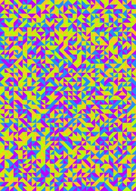 Soyut Geometrik Desen, üretken hesaplama sanatı çizimi