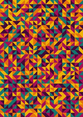 Soyut Geometrik Desen, üretken hesaplama sanatı çizimi