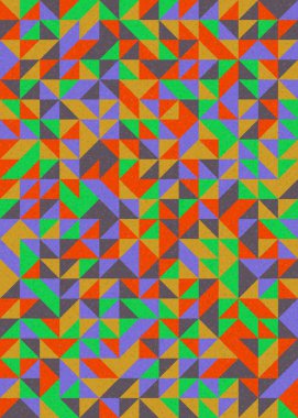 Soyut Geometrik Desen, üretken hesaplama sanatı çizimi