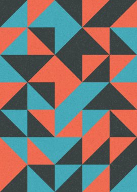 Soyut Geometrik Desen, üretken hesaplama sanatı çizimi