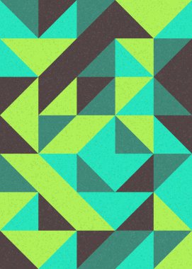 Soyut Geometrik Desen, üretken hesaplama sanatı çizimi