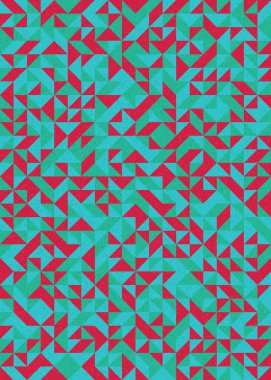 Soyut Geometrik Desen, üretken hesaplama sanatı çizimi