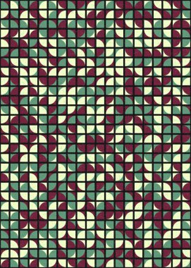 Soyut Geometrik Desen üretken hesaplama sanatı çizimi