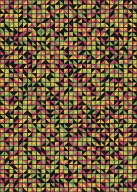 Soyut Geometrik Desen üretken hesaplama sanatı çizimi