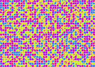 Soyut Geometrik Desen üretken hesaplama sanatı çizimi