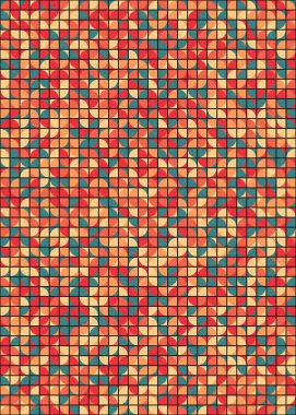 Soyut Geometrik Desen üretken hesaplama sanatı çizimi