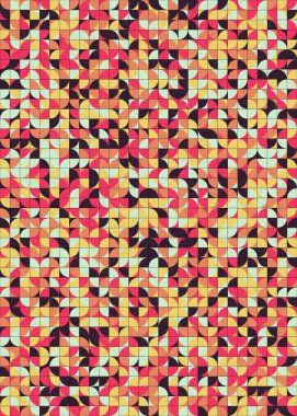 Soyut Geometrik Desen üretken hesaplama sanatı çizimi