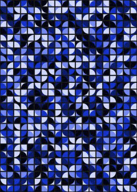 Soyut Geometrik Desen üretken hesaplama sanatı çizimi