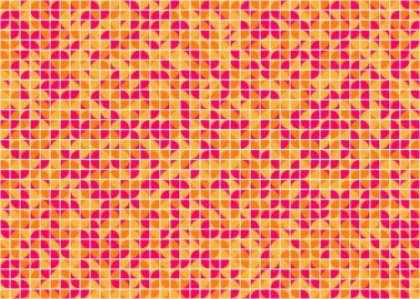 Soyut Geometrik Desen üretken hesaplama sanatı çizimi