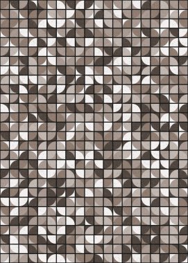 Soyut Geometrik Desen üretken hesaplama sanatı çizimi