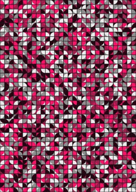 Soyut Geometrik Desen üretken hesaplama sanatı çizimi