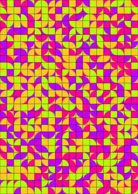 Soyut Geometrik Desen üretken hesaplama sanatı çizimi