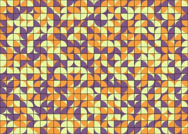 Soyut Geometrik Desen, üretken hesaplama sanatı çizimi