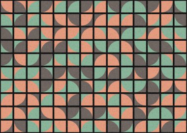 Soyut Geometrik Desen, üretken hesaplama sanatı çizimi