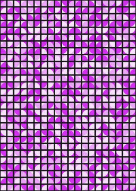 Soyut Geometrik Desen üretken hesaplama sanatı çizimi