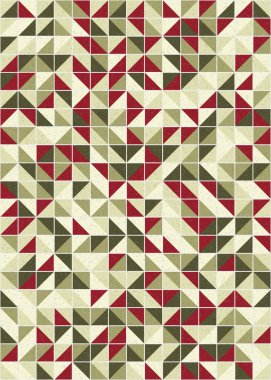 Soyut Geometrik Desen, üretken hesaplama sanatı çizimi