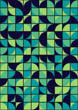 Soyut Geometrik Desen üretken hesaplama sanatı çizimi