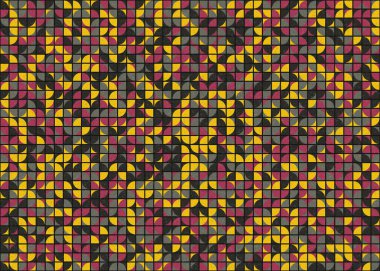 Soyut Geometrik Desen, üretken hesaplama sanatı çizimi