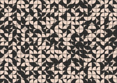 Soyut Geometrik Desen, üretken hesaplama sanatı çizimi