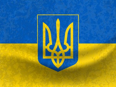 Ukrayna Bayrağı Dalgalı granür çizimi