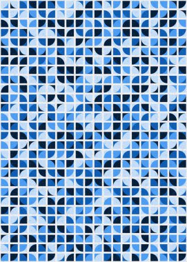 Soyut Geometrik Desen üretken hesaplama sanatı çizimi