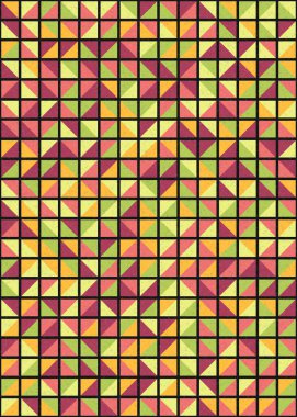 Soyut Geometrik Desen üretken hesaplama sanatı çizimi