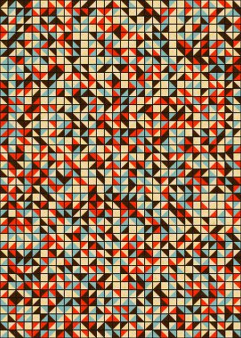 Soyut Geometrik Desen üretken hesaplama sanatı çizimi