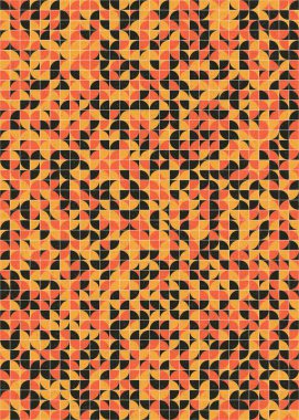 Soyut Geometrik Desen üretken hesaplama sanatı çizimi