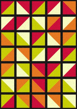 Soyut Geometrik Desen üretken hesaplama sanatı çizimi