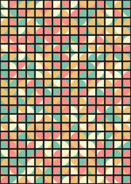 Soyut Geometrik Desen üretken hesaplama sanatı çizimi