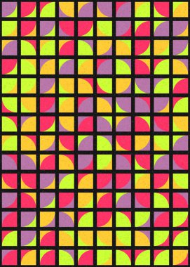 Soyut Geometrik Desen üretken hesaplama sanatı çizimi