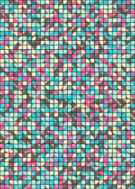 Soyut Geometrik Desen üretken hesaplama sanatı çizimi