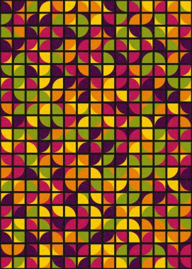 Soyut Geometrik Desen üretken hesaplama sanatı çizimi