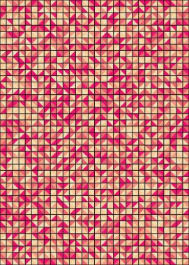 Soyut Geometrik Desen üretken hesaplama sanatı çizimi