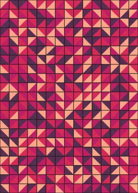 Soyut Geometrik Desen üretken hesaplama sanatı çizimi