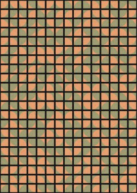 Soyut Geometrik Desen üretken hesaplama sanatı çizimi