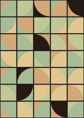 Soyut Geometrik Desen üretken hesaplama sanatı çizimi