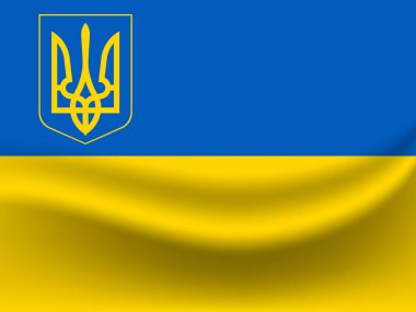 Ukrayna Bayrağı Dalgalı granür çizimi