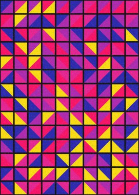 Soyut Geometrik Desen üretken hesaplama sanatı çizimi