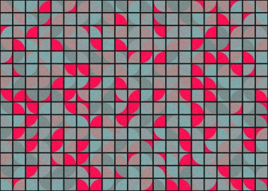 Soyut Geometrik Desen üretken hesaplama sanatı çizimi