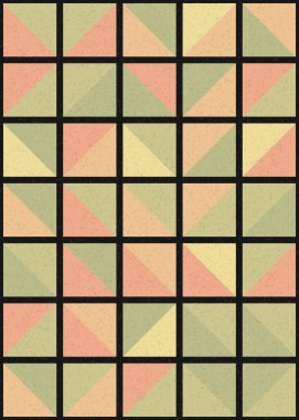 Soyut Geometrik Desen üretken hesaplama sanatı çizimi