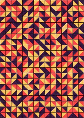 Soyut Geometrik Desen üretken hesaplama sanatı çizimi