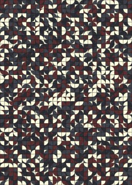 Soyut Geometrik Desen üretken hesaplama sanatı çizimi