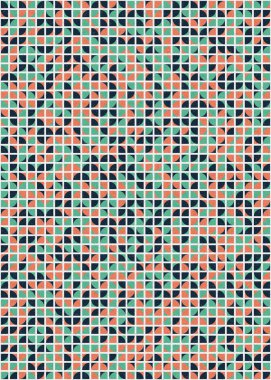 Soyut Geometrik Desen üretken hesaplama sanatı çizimi