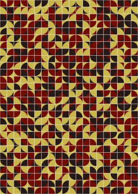 Soyut Geometrik Desen üretken hesaplama sanatı çizimi