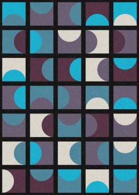 Soyut Geometrik Desen üretken hesaplama sanatı çizimi